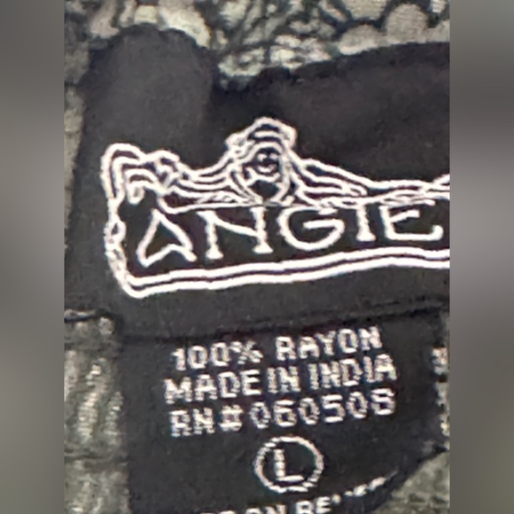 Angie Deep V Lace Trim Halter Maxi Dress Size L- new without tags - Picture 10 of 10